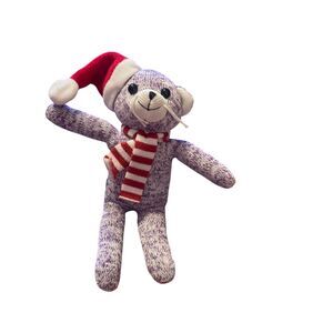 Galerie Purple White Red Merry Christmas Plush Teddy Bear Stuffed Animal 9"